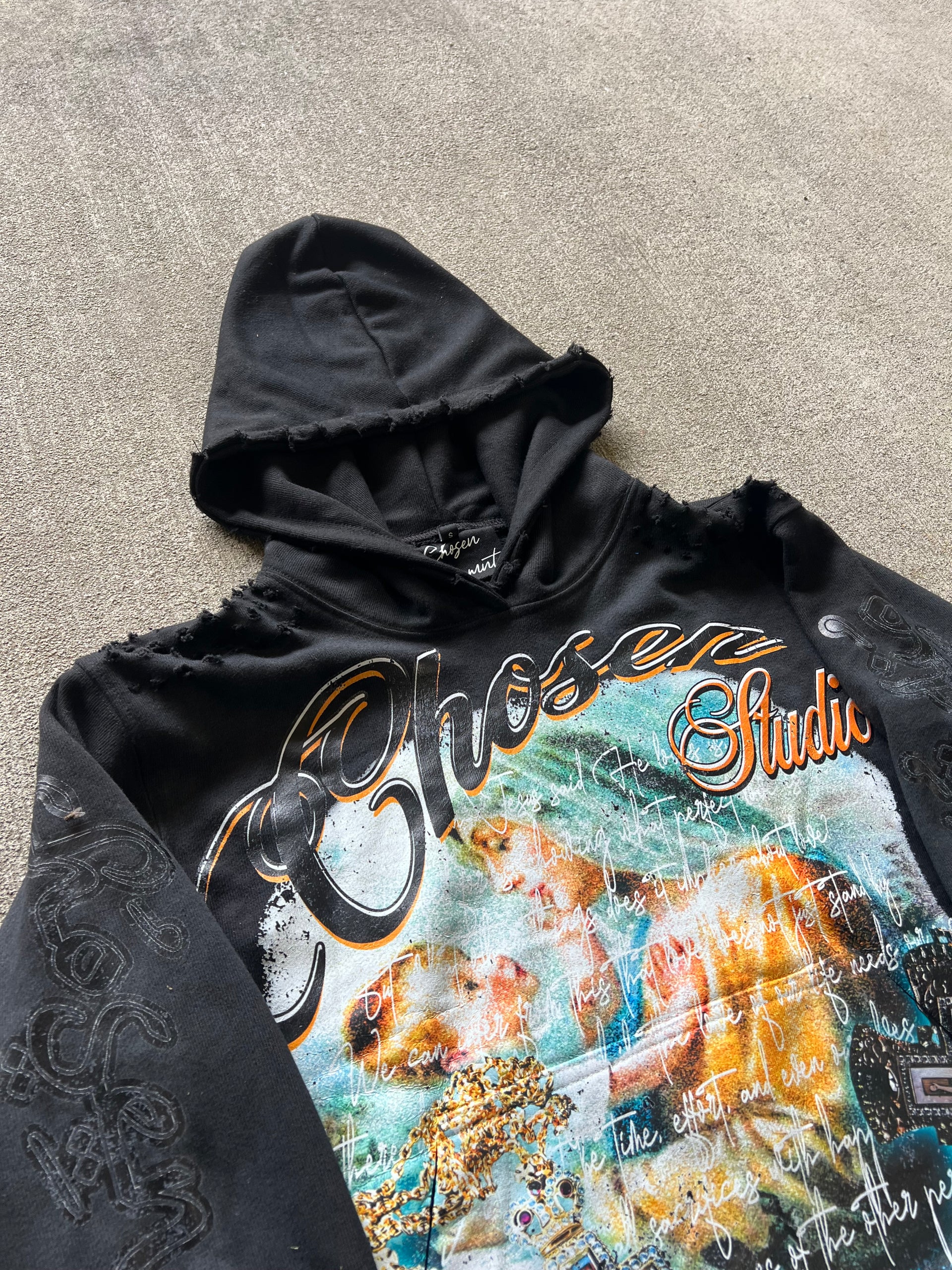 Coal Baby Jesus Distressed Hoodie