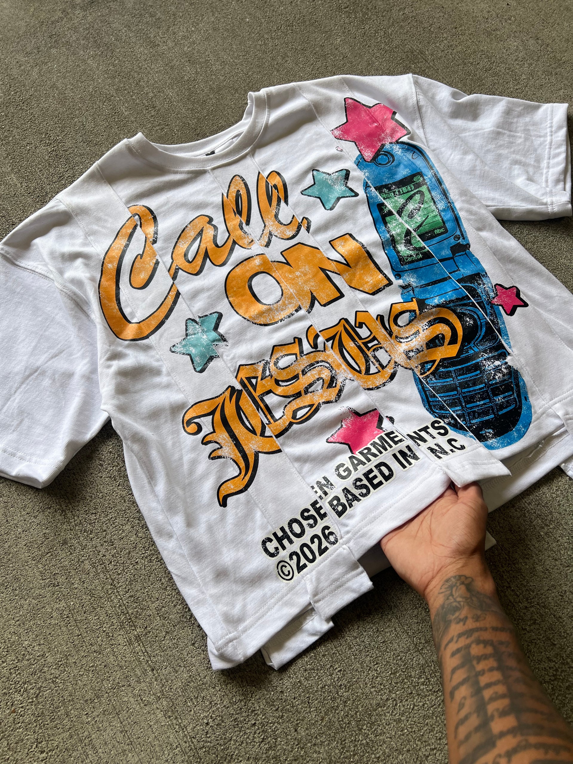 Call On Jesus White Tee