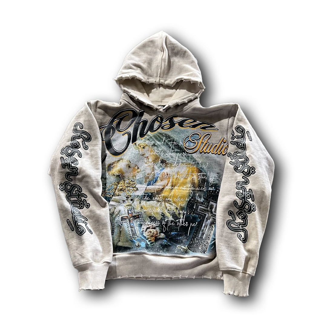 Baby Jesus Distressed Hoodie