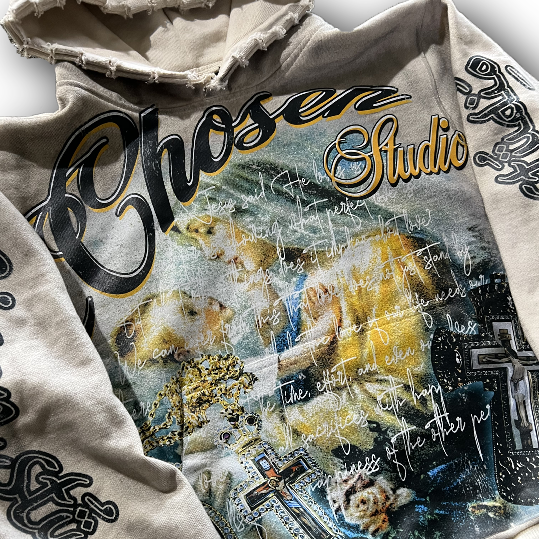 Baby Jesus Distressed Hoodie