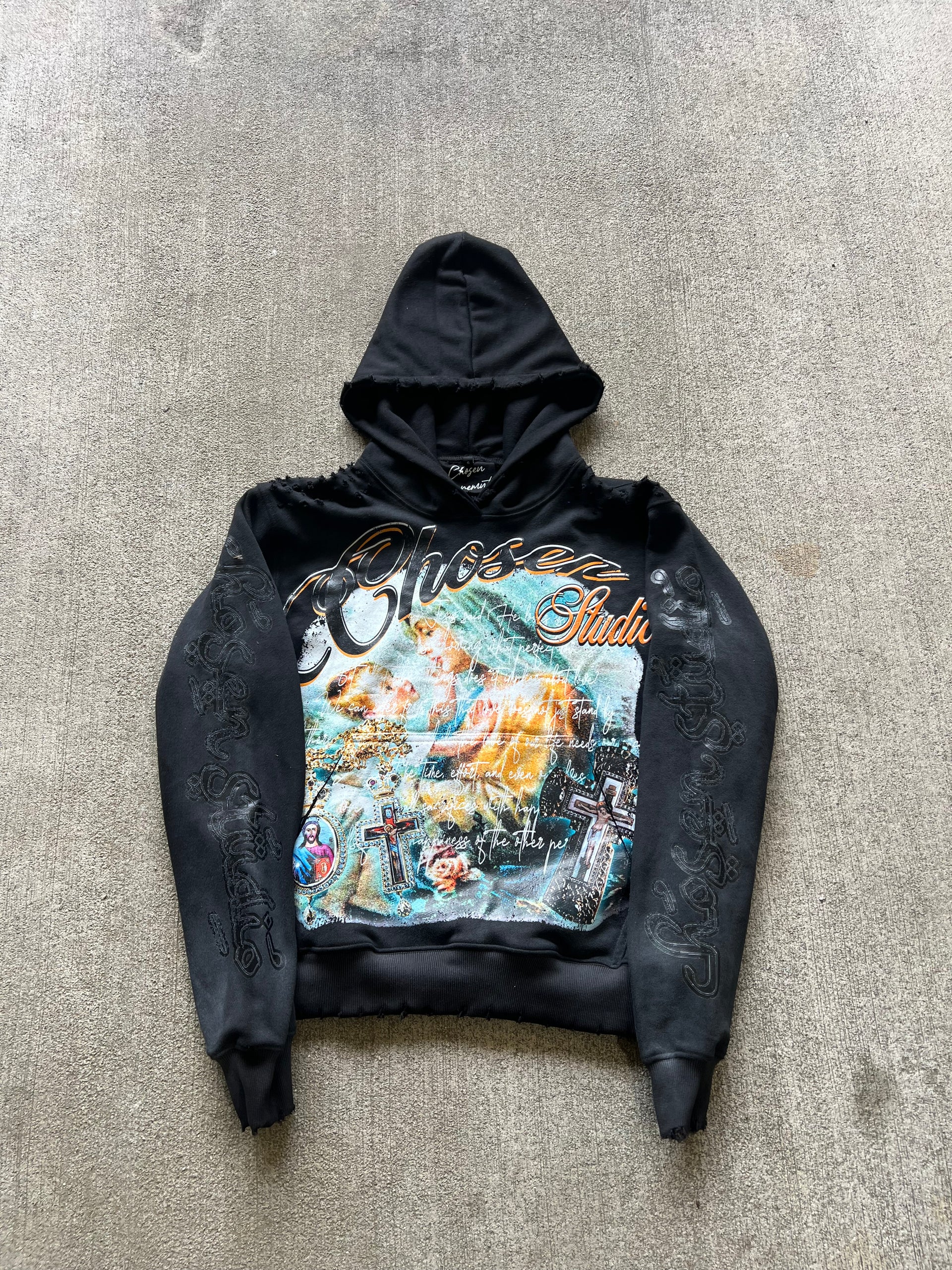 Coal Baby Jesus Distressed Hoodie