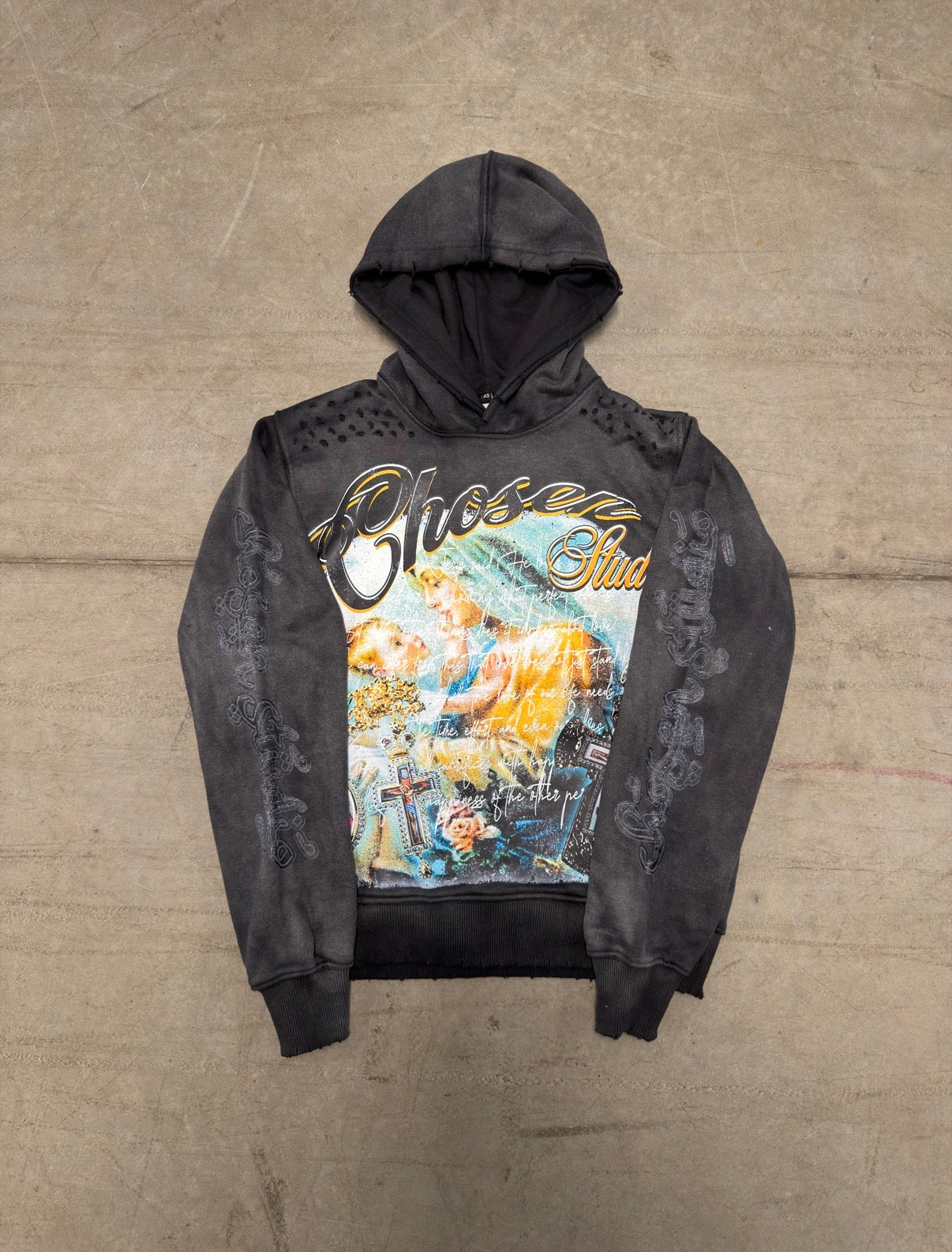 Coal Baby Jesus Distressed Hoodie