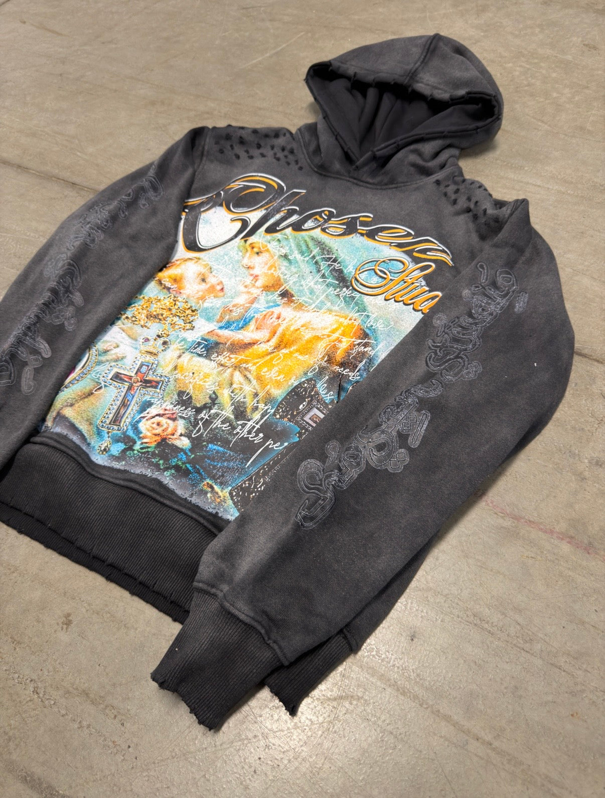 Coal Baby Jesus Distressed Hoodie